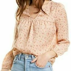 NWOT Madewell Blush Floral Top